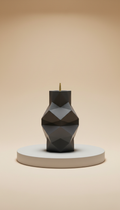 Geometric Candle Holder in Polished Metal