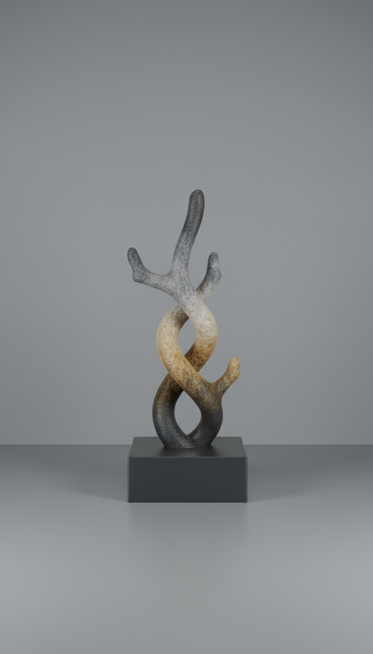 Sculptural Wall Hook in Matte Black Polymer